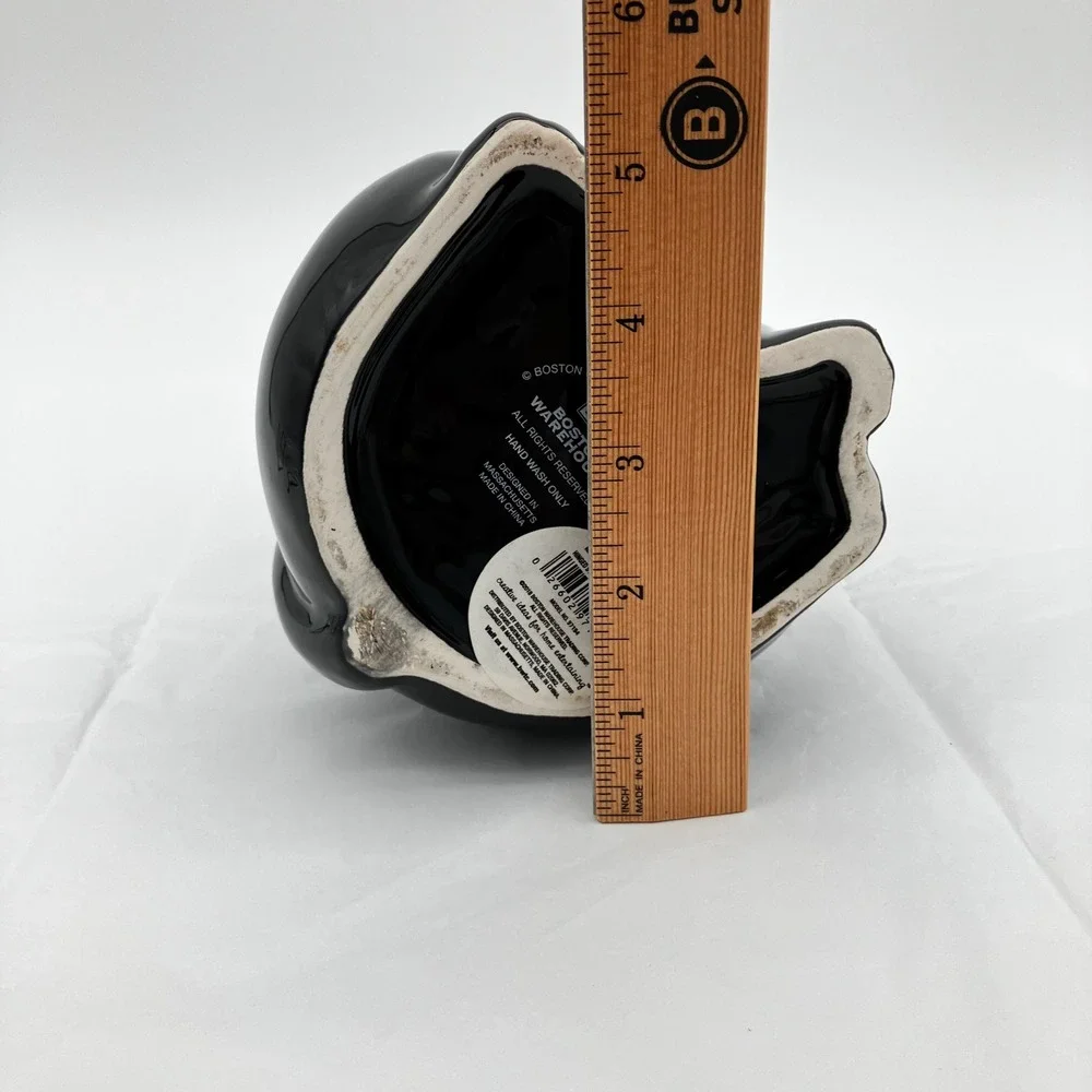 Boston Warehouse Hinged Storage Jar French Bulldog 8in Black Ceramic Dog Treat